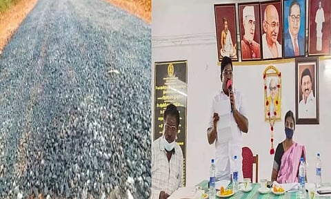 சோழவரம் ஒன்றியத்தில் பயன்பாடு இல்லாத இடத்தில் சாலை அமைப்பதாக பொதுமக்கள் புகார்