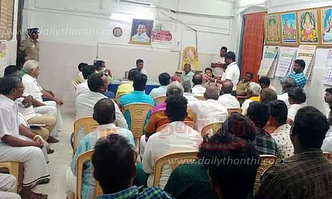 புதிய தேர் வெள்ளோட்டம் குறித்து ஆலோசனை கூட்டம்