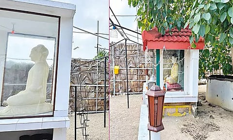 கச்சத்தீவில் திடீரென உருவான புத்த வழிபாட்டு தலம்; இருநாட்டு ஒப்பந்தத்தை மீறிய செயல் என தமிழக மீனவர்கள் எதிர்ப்பு