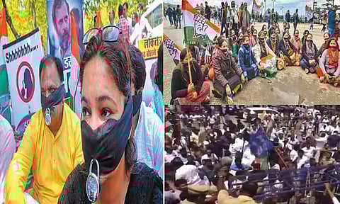 ராகுல் பதவி பறிப்பை கண்டித்து காங்கிரசார் போராட்டம்; வயநாட்டில் பிரதமர் மோடி உருவ பொம்மை எரிப்பு