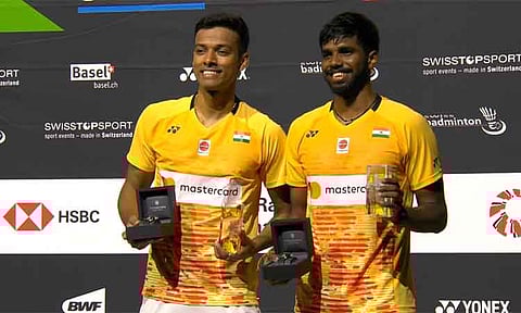 சுவிஸ் ஓபன் பேட்மிண்டன் தொடர்: சாத்விக்-சிராக் ஷெட்டி ஜோடி 'சாம்பியன்'