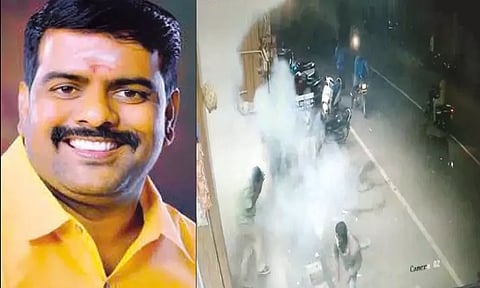 புதுச்சேரியில் வெடிகுண்டு வீசி பா.ஜ.க. பிரமுகர் கொலை; திருச்சி கோர்ட்டில் 7 பேர் சரண்