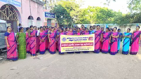 அங்கன்வாடி பணியாளர்கள் ஆர்ப்பாட்டம்