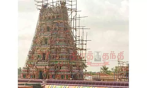 சிறுவாச்சூர் மதுரகாளியம்மன் கோவில் கும்பாபிஷேக விழாவையொட்டி இன்று முதல் கால யாகசாலை