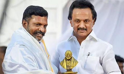 "ஸ்டாலினோடு கைகோர்த்து நிக்க காரணம் இதுதான்" - திருமாவளவன் எம்.பி. ஓபன் டாக்..!