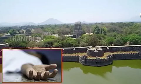 ஹிஜாப் விவகாரம் சர்ச்சையான நிலையில் வேலூர் கோட்டை அகழியில் பெண் சடலம் - போலீசார் விசாரணை