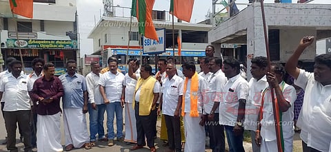 பா.ஜனதா பட்டியல் அணி ஆர்ப்பாட்டம்