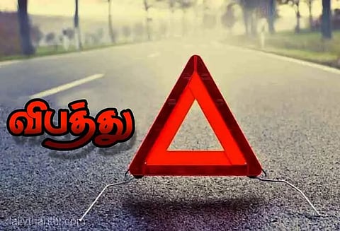 விழுப்புரம் அருகேகார் கவிழ்ந்து விபத்து2 பேர் காயம்
