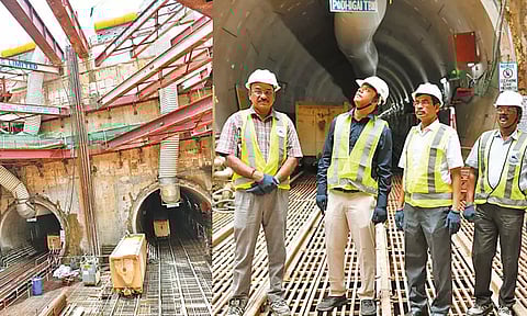 சென்னையில் 2-ம் கட்டத்தில் நடைபெற்று வரும் மெட்ரோ ரெயில் கட்டுமான பணிகளை இறையன்பு ஆய்வு