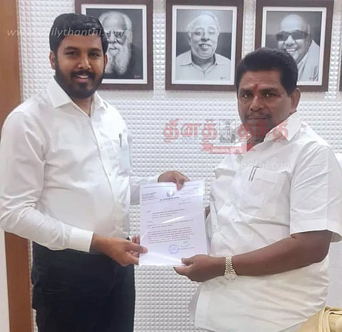 அமைச்சருக்கு, முகமது ஷாநவாஸ் எம்.எல்.ஏ. நன்றி