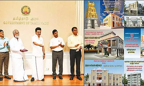 21 கோவில்களில் ரூ.150 கோடியில் புதிய திட்டப்பணிகள்; முதல்-அமைச்சர் அடிக்கல் நாட்டினார்