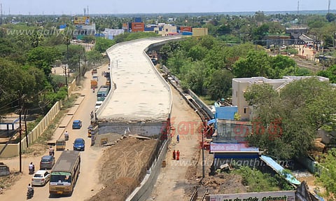 ராமநாதபுரத்தில் மேம்பால பணிகள் தீவிரம்