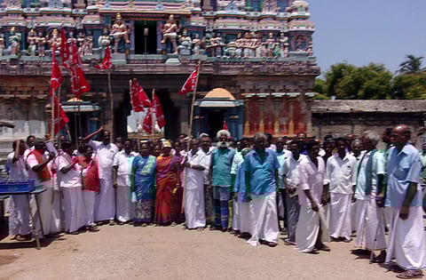 விவசாயிகள் சங்கத்தினர் ஆர்ப்பாட்டம்