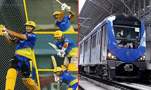 சேப்பாக்கத்தில் ஐபிஎல் போட்டி: இன்று நள்ளிரவு 1 மணி வரை மெட்ரோ ரெயில் இயக்கம்