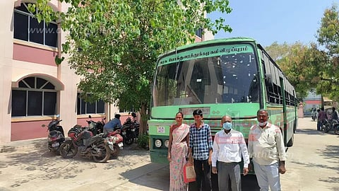 நஷ்டஈடு வழங்காததால் அரசு பஸ் ஜப்தி