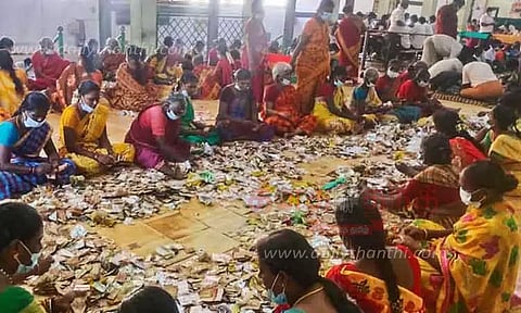 இருக்கன்குடி மாரியம்மன் கோவில் உண்டியல் எண்ணிக்கை