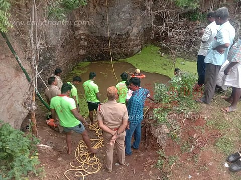 மத்தூர் அருகேகுட்டையில் தவறி விழுந்த பள்ளி மாணவனின் கதி என்ன?தேடும் பணி தீவிரம்