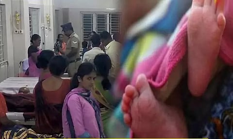 திருப்பூரில் கடத்தப்பட்ட பச்சிளம் குழந்தை 12 மணி நேரத்தில் மீட்பு - பெண் ஒருவர் கைது