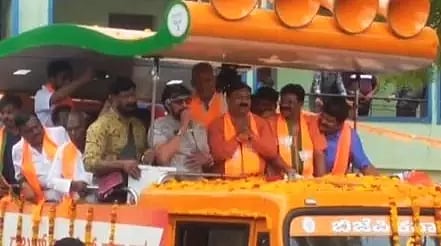 பா.ஜனதா வேட்பாளரை ஆதரித்து நடிகர் சுதீப் பிரசாரம்