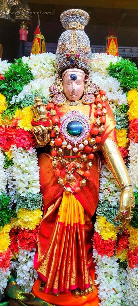 மீனாட்சி அம்மனுக்கு பட்டாபிஷேகம்