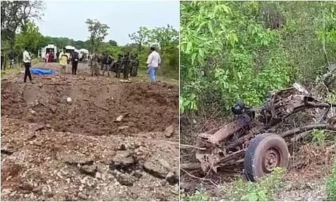 சத்தீஷ்காரில் 11 பேரை பலி கொண்ட கண்ணிவெடியை 2 மாதங்களுக்கு முன்பே புதைத்த நக்சலைட்டுகள்போலீஸ் விசாரணையில் அம்பலம்