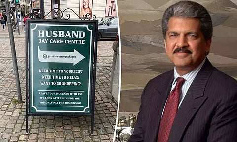 ஷாப்பிங் செல்கிறீர்களா? உங்கள் கணவரை எங்களிடம் விட்டுவிட்டு போங்க.! ஆனந்த் மகிந்திராவை கவர்ந்த விளம்பரம்