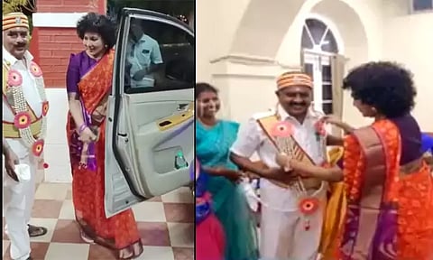 பணி ஓய்வுபெற்ற தபேதாரை தனது காரில் வழியனுப்பி கவுரவித்த கலெக்டர் - புதுக்கோட்டையில் நெகிழ்ச்சி சம்பவம்