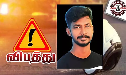 மோட்டார் சைக்கிளில் இருந்து தவறி விழுந்த இளைஞர் பலி