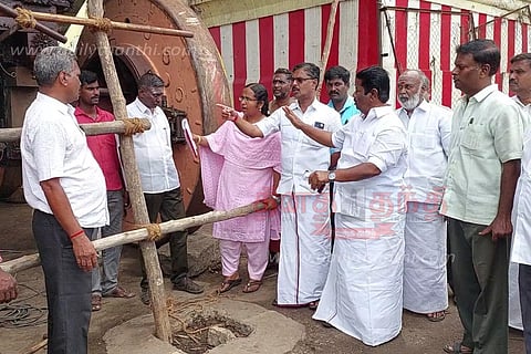 கும்பகோணம் சாரங்கபாணி கோவில் தேரோட்ட முன்னேற்பாடுகள்