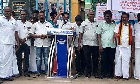 சலவை தொழிலாளர்கள் ஆர்ப்பாட்டம்