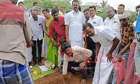 ரூ.10 லட்சத்தில் புதிய ரேஷன் கடை அடிக்கல் நாட்டு விழா