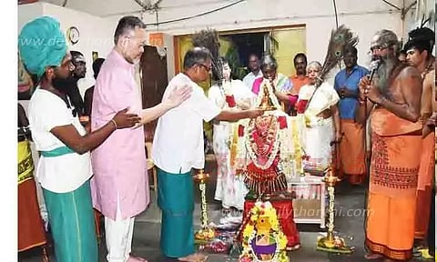 சித்ரா பவுர்ணமியையொட்டி 108 திருவிளக்கு பூஜை