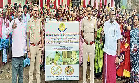 போலீஸ் துறை சார்பில் போதை ஒழிப்பு விழிப்புணர்வு