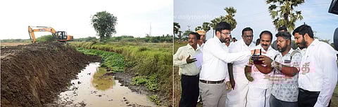 வாய்க்கால் தூர்வாரும் பணி