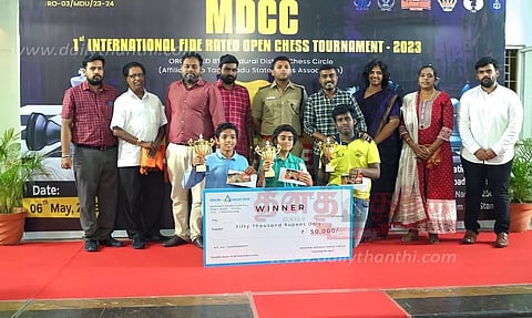 மதுரை குயின் மீரா பள்ளியில் சர்வதேச செஸ் போட்டி