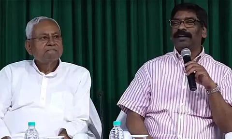 ஜார்கண்ட் முதல்-மந்திரியுடன் நிதிஷ்குமார் சந்திப்பு - தேஜஸ்வி யாதவும் உடன் சென்றார்