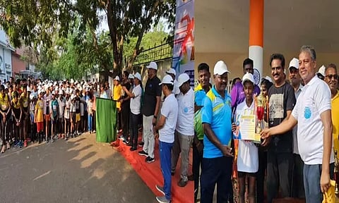 காஞ்சீபுரம் மாவட்டத்தில் தமிழ்நாடு மாசுக்கட்டுப்பாட்டு வாரியம் சார்பில் விழிப்புணர்வு மாரத்தான்