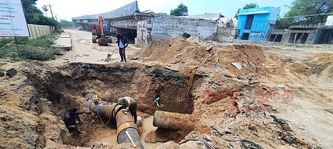 குடிநீர் குழாய்கள் பதிக்க போக்குவரத்தில் மாற்றம்