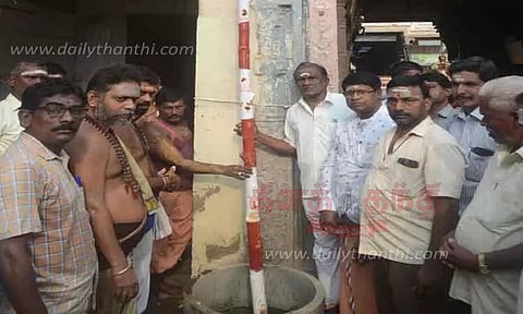 நெல்லையப்பர் கோவிலில் ஆனிப்பெருந்திருவிழா கால்நாட்டு நிகழ்ச்சி