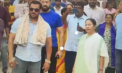 மேற்கு வங்காள முதல்-மந்திரியை அவரது இல்லத்தில் சந்தித்த நடிகர் சல்மான் கான்