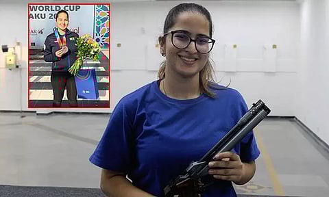 உலக கோப்பை துப்பாக்கி சுடுதல் போட்டி; 29 ஆண்டு கால சாதனையை முறியடித்த இந்திய வீராங்கனை