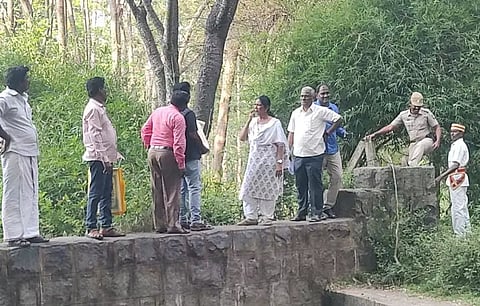 பாப்பிரெட்டிப்பட்டி அருகேவேப்பாடி ஆற்றில் தடுப்பணை கட்டுவது குறித்து கலெக்டர் ஆய்வு