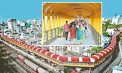 தியாகராய நகரில் புதிதாக திறக்கப்பட்டுள்ள ஆகாய நடைமேம்பாலத்துக்கு பொதுமக்கள், பயணிகள் வரவேற்பு