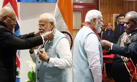 பிரதமர் மோடிக்கு பப்புவா நியூகினியா, பிஜி தீவின் உயரிய விருதுகள்