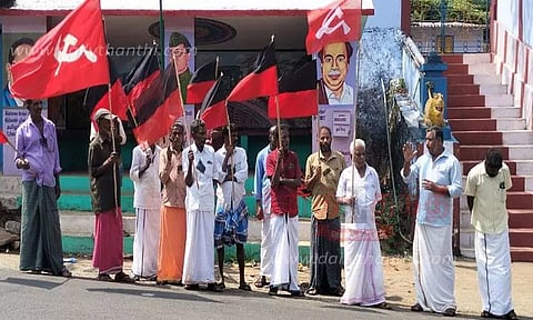 தி.மு.க., கம்யூனிஸ்டு கட்சியினர் ஆர்ப்பாட்டம்