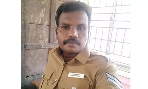 போலீஸ்காரர் மயங்கி விழுந்து சாவு