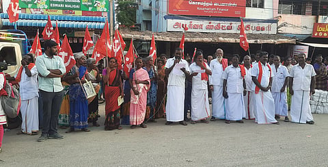 கம்யூனிஸ்டு கட்சியினர் ஆர்ப்பாட்டம்