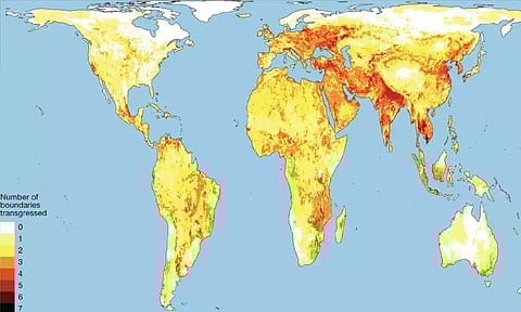 அபாய எச்சரிக்கை...! பூமியில் வாழ்வதற்கான 8 பாதுகாப்பான வரம்புகளில் 7ஐ மனிதர்கள் தாண்டிவிட்டனர்...!