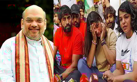 மத்திய உள்துறை மந்திரி அமித்ஷாவுடன் மல்யுத்த வீரர்கள் சந்திப்பு..!