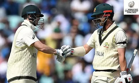 டிராவிஸ் ஹெட் அபார சதம்..! ஸ்மித் அரைசதம்..! வலுவான நிலையில் ஆஸ்திரேலியா